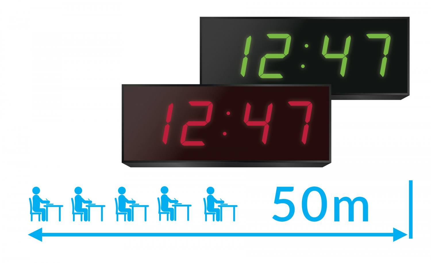 Exam Clocks for Halls HHMM